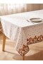 Mixed Leaf Patterned Cotton Tablecloth 150X220 cm (W6) - 2