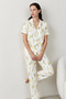Regular V-Neck Casual Multi-Color Pajama Set - 5