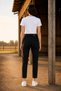 Denim Lycra, Narrow Leg, High Waist Women's Black Color Jeans - 3