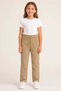 Girls' and Boys' Unisex Camel School Pants with Elastic Waist, Laces and Pockets - 2