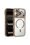 iPhone 17 Pro Max Case with Camera Stand, Magsafe Compatible, Transparent Back, Silicone Cover - 3