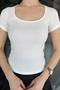 Women's Square Neck Wrinkled Blouse - 3