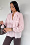 Women's High Neck Ruffled Volan Blouse
