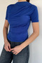 Women's Shoulder and Waist Draped Short Sleeve Blouse - 3