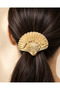 Mussel Figured Gold Color Metal Buckle