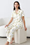 Regular V-Neck Casual Multi-Color Pajama Set
