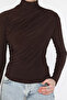 Long Sleeve Blouse with Draped Shoulders and Waist - 4