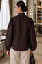 Women's Degaje Collar Brooch Detailed Blouse - 4