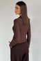 Women's Front Window Detailed Self-Patterned Blouse - 4
