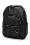 Faux Leather Multi-Compartment Backpack - 2