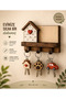 🏠   Wooden Keychain Hanger |   House Figured Wall Decoration 🔑   Decorative Key Organizer |   Gift - 2