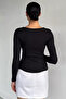 Women's Lycra V-Neck Detailed Blouse - 3