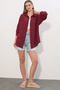 Women's Aerobin Oversize Shirt 1559 - Claret Red - 2