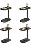 Taimi End Table, Wood and Metal, C-Shaped, Space-Saving, Multifunctional, Easy-Clean, Multifunctional, B
