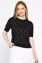 Self-Patterned Stoned Women's Blouse - 2