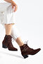 Women's Western Cowboy Lace-Up Buckle Zipper Thick Heeled Boots - 5
