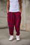 Men's Pleated Elastic Cuffed Patterned Shalwar Trousers