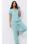 Standard Size Elasticated Aqua Green Pajama Set - 2