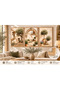 Olive Tree and Mediterranean Themed 3-Piece Decorative Wall Painting Set with Frame - 3