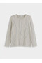 Lcw Grace Gray Crew Neck Patterned Women's Knitwear Sweater - 5