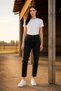Denim Lycra, Narrow Leg, High Waist Women's Black Color Jeans