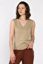 Women's V-Neck Zero Sleeve Knitwear Blouse (Available in S, M, L) - 2