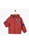 Boy's Hooded Lined Raincoat with Back Print and Pocket Detail - 3