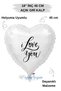 18 Inch 45 cm Foil Balloon |   I Love You Printed |   Valentine's Day Love Balloon Anniversary Marriage Proposal