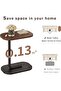Taimi End Table, Wood and Metal, C-Shaped, Space-Saving, Multifunctional, Easy-Clean, Multifunctional, B - 7