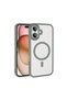 iPhone 16 Case Magsafe Transparent Back Face Camera Raised Silicone Cover