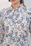 Women's Patterned Long Shirt Tunic 1567 - Blue - 5