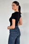 Women's V-Neck Lace Detailed Lycra Blouse - 4
