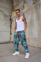 Men's Patterned Shalwar Trousers with Elastic Waist and Cuffs