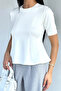 Short Sleeve Flounce Blouse - 5