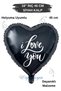 18 Inch 45 cm Foil Balloon |   I Love You Printed |   Valentine's Day Love Balloon Anniversary Marriage Proposal