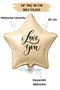 18 Inch 45 cm Foil Balloon |   I Love You Printed |   Valentine's Day Love Balloon Anniversary Marriage Proposal