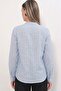 Women's Front-Tie Striped Shirt 1561 - Blue - 3