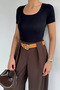Women's Square Neck Blouse - 3