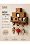 🏡   Wooden Key Holder Wall Decor |   Home Heart Design Decorative Key Hanger 🔑 ❤️ - 2