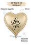 18 Inch 45 cm Foil Balloon |   I Love You Printed |   Valentine's Day Love Balloon Anniversary Marriage Proposal