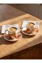 Mixed Autumn Themed Porcelain Coffee Cup Set for 2 People (W6)