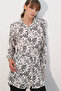 Women's Patterned Long Shirt Tunic 1567 - Black - 3