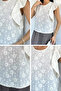 Women's Flounce Sleeve Daisy Blouse - 3