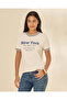 Women White Printed Crew Neck T-Shirt