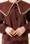 Women's Baby Collar Shirt 1496 - Brown - 3