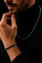 Men's Malachite Hematite and Onyx Necklace and Bracelet Set with Original Natural Stones - 2