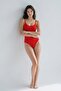 Women's Polyamide Unprinted Seasonless Red Bodysuit - 3