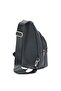 Men's Black Faux Leather Multi-Compartment Crossbody Chest and Shoulder Bag Body Bag - 7