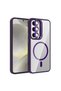 Galaxy S25 Case with Camera Stand, Magsafe Compatible, Transparent Back, Silicone Marçev - 3