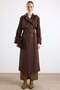 Raglan Sleeve Trench Coat with Cape and Epaulet Detail, Water Repellent Feature, K. Brown 6891